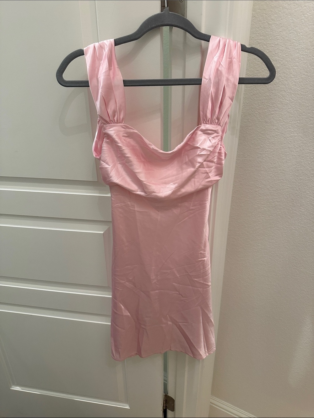 Beginning Boutique Pink Satin Slip Dress